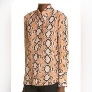 St. John | Blouse | Snake Print | 100% Silk | 12
